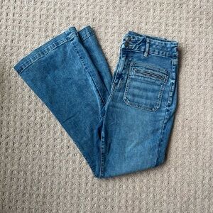 American Eagle Next Level Stretch High Rise Flare Jeans